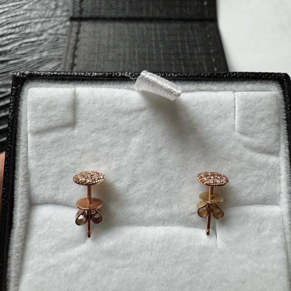 Dana Rebecca Design Lauren Joy Mini Disc Studs. Rose Gold. - Picture 5 of 5